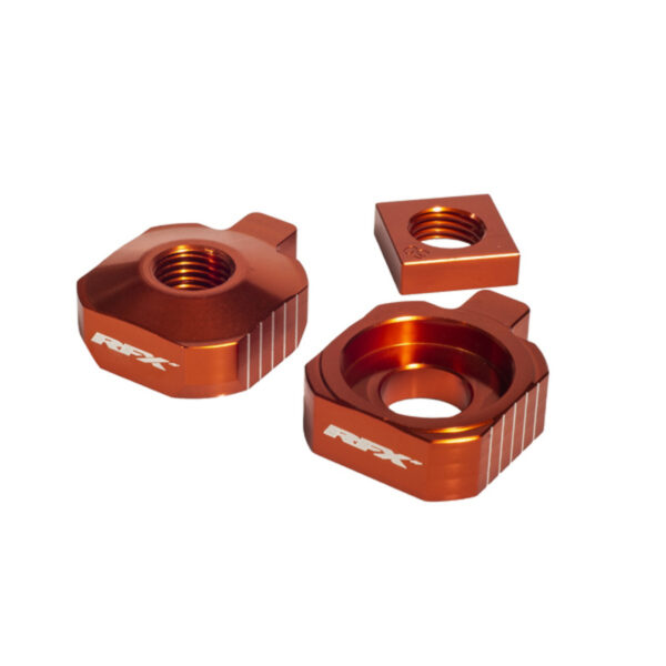 RFX Pro Rear Axle Adjuster Blocks - Orange